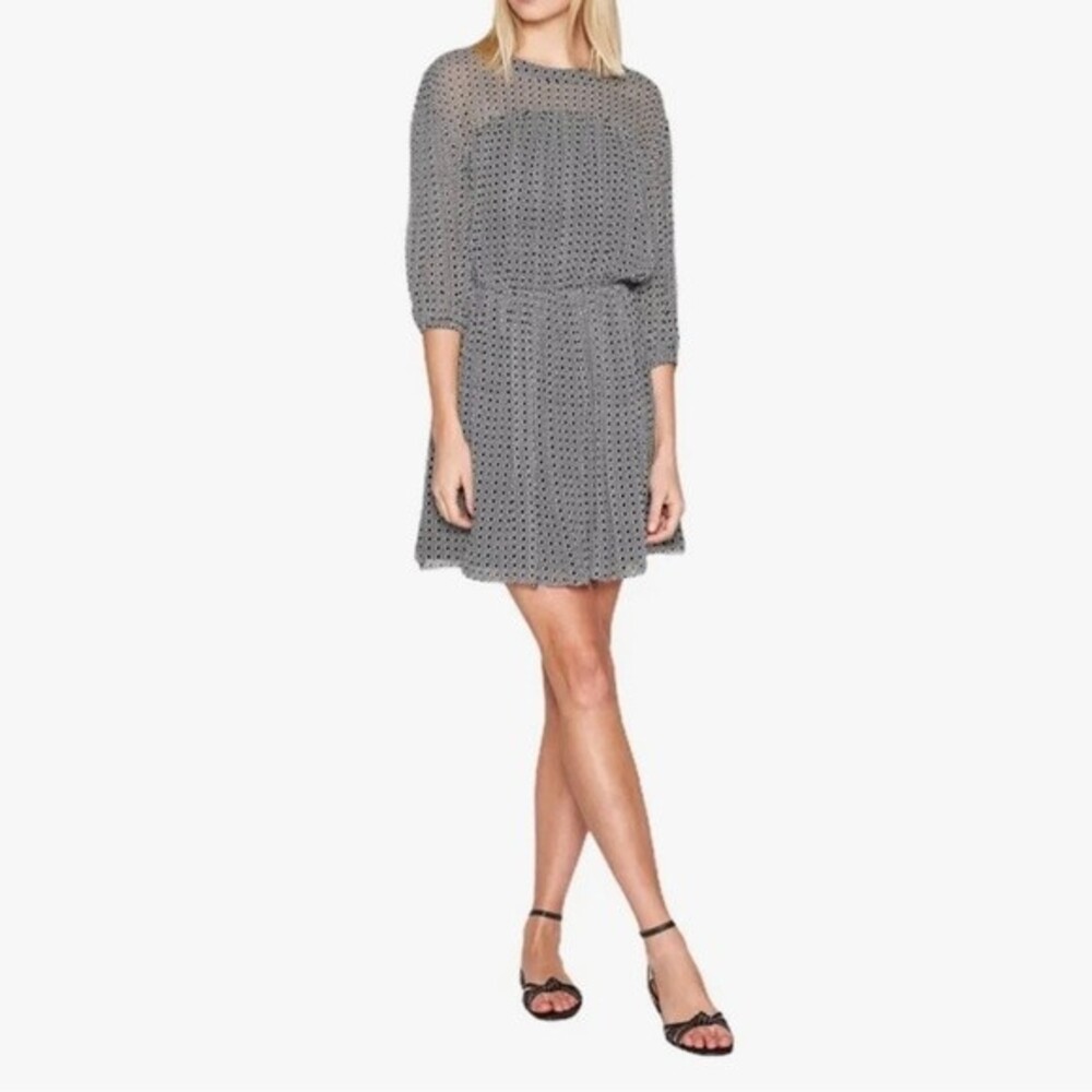 Joie Andora Geo Print Silk Chiffon Dress NWT Size Medium